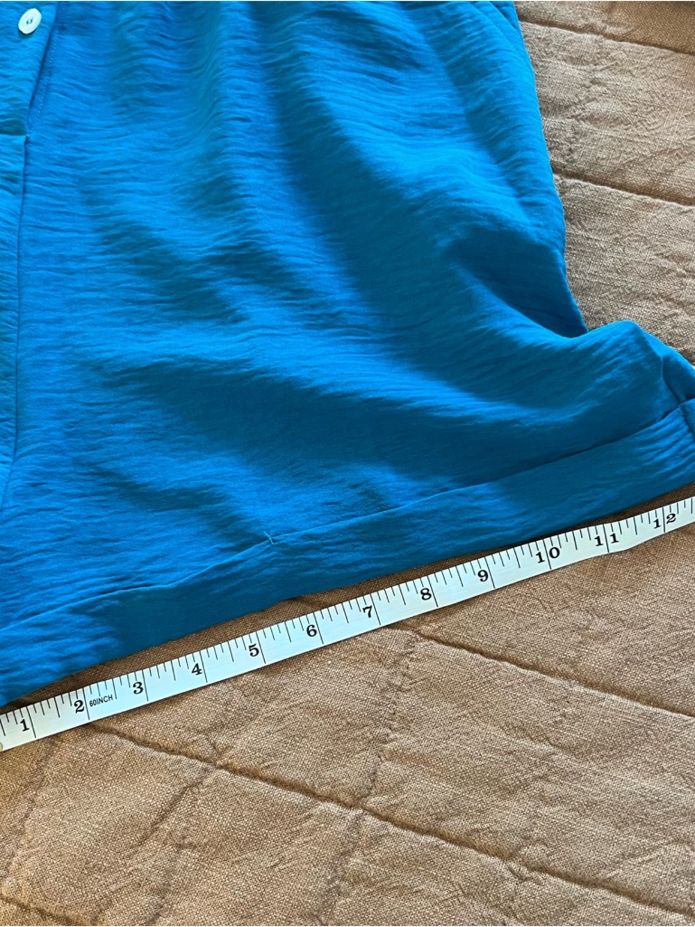 NWT Cupshe Teal Sleeveless V-Neck Button Romper with Tie Waist - Picture 11 of 12